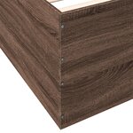 vidaXL Cadre de lit chêne marron 100x200 cm bois d'ingénierie