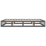 vidaXL Cadre de lit sans matelas gris 150x200 cm bois massif