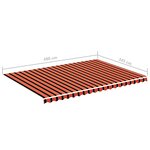 vidaXL Tissu de remplacement pour auvent Orange et marron 5x3 5 m