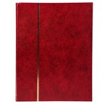 Album De Timbres Simili-cuir 16 Pages Noires - 22 5x30 5 Cm - Rouge - Exacompta
