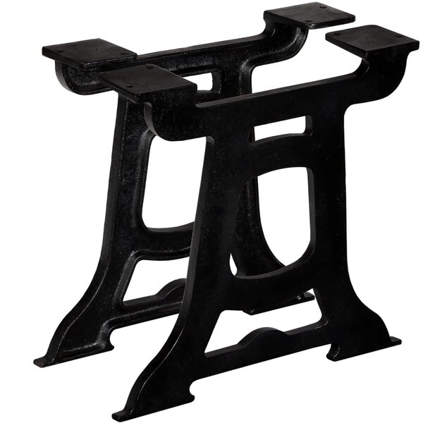 vidaXL Pied de table basse 2 Pièces Cadre en Y Fonte