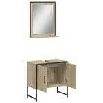 vidaXL Ensemble d'armoires de salle de bain 2 Pièces chêne sonoma