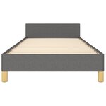 vidaXL Cadre de lit sans matelas gris foncé 100x200 cm tissu