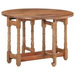 vidaXL Table à manger Rond 110x76 cm Bois de manguier massif