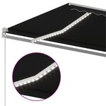 vidaXL Auvent manuel rétractable avec LED 450x300 cm Anthracite