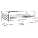 vidaXL Lit de jour avec matelas rose 100x200 cm velours