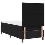 vidaXL Lit à ressorts avec matelas & LED noir 90x190 cm en tissu