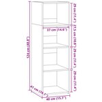 vidaXL Buffet noir 40x41x124 cm bois d'ingénierie