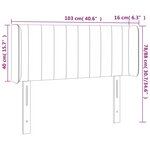 vidaXL Tête de lit à LED Vert foncé 103x16x78/88 cm Velours