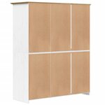 vidaXL Garde-robe BODO blanc marron 146x53 5x173 cm bois massif de pin