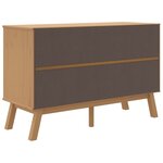 vidaXL Buffet OLDEN gris et marron 114x43x73 5 cm bois massif de pin