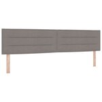 vidaXL Tête de lit LED Design Lignes Taupe 200 cm Tissu
