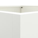 vidaXL Jardinière blanc 42x38x75 cm acier laminé à froid