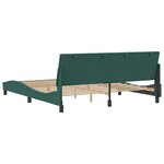 vidaXL Cadre de lit sans matelas vert foncé 180x200 cm velours