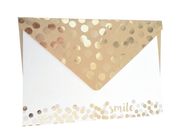 Cartes et enveloppes Motif confettis 10 x 12 cm 7 pièces