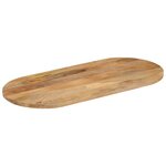 vidaXL Dessus de table 110x50x3 8 cm ovale bois massif de manguier
