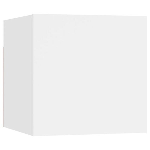 vidaXL Meuble TV mural Blanc 30 5x30x30 cm