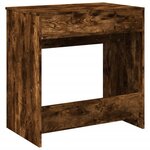 vidaXL Coiffeuse avec miroir chêne fumé 73x46 5x120 cm