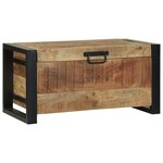 vidaXL Coffres de rangement 60x30x30cm en bois de manguier massif et métal