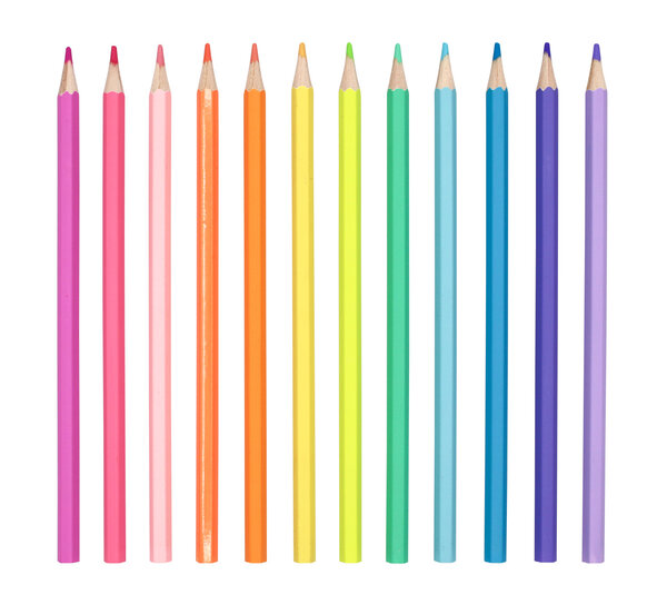Crayons de couleur Qualité Beaux-Arts Couleur pastel 12 pièces