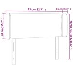 vidaXL Tête de lit à LED Noir 83x16x78/88 cm Velours