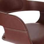 vidaXL Chaise à manger Marron Bois courbé et similicuir