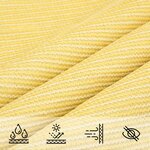 vidaXL Voile d'ombrage 160 g/m² Beige 3x6 m PEHD