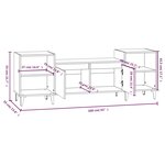 vidaXL Meuble TV Gris béton 160x35x55 cm Bois d'ingénierie