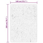 vidaXL Tapis ISTAN à poils longs aspect brillant crème 140x200 cm