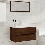 vidaXL Ensemble de meubles de salle de bain 2 Pièces Chêne marron