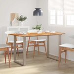 vidaXL Table de salle à manger 140x70x76 cm Bois d'acacia solide