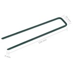 vidaXL Clous pour gazon artificiel 20 Pièces Forme de U Fer