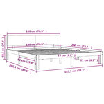 vidaXL Cadre de lit sans matelas 180x200 cm