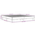 vidaXL Cadre de lit sonoma gris 200x200 cm bois d'ingénierie et métal