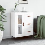 vidaXL Buffet blanc 69 5x34x90 cm bois d'ingénierie