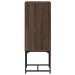 vidaXL Armoire latérale avec porte en verre chêne marron 35x37x100 cm