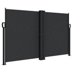 vidaXL Auvent latéral rétractable noir 140x1000 cm