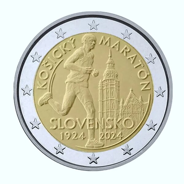 2 euros commémorative Slovaquie 2024 - Marathon de Kosice.
