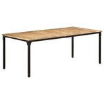 vidaXL Table de salle à manger 200x100x76 cm Bois de manguier solide