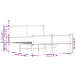 vidaXL Cadre de lit en métal sans matelas chêne sonoma 150x200 cm