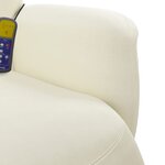 vidaXL Fauteuil inclinable de massage avec repose-pieds crème velours