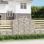 vidaXL Paniers à gabions arqués 10 Pièces 200x50x160/180 cm Fer galvanisé