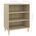 vidaXL Buffet chêne sonoma 57x35x70 cm bois d'ingénierie