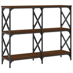 vidaXL Table console chêne marron 100x28x80 5 cm bois d'ingénierie
