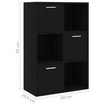 vidaXL Armoire de rangement Blanc 60x29 5x90 cm Bois d'ingénierie