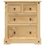 vidaXL Commode Corona 80x43x91 cm bois massif de pin