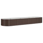 vidaXL Lit surélevé de jardin Acier enduit de poudre marron