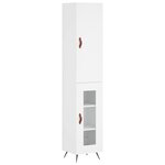 vidaXL Buffet haut Blanc 34 5x34x180 cm Bois d'ingénierie
