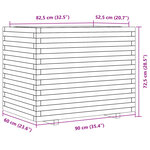 vidaXL Jardinière 90x60x72 5 cm bois de pin imprégné