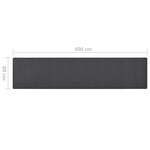 vidaXL Tapis de couloir Anthracite 80x400 cm